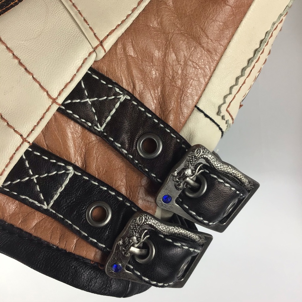 💙 SUPER G PSYCHO Leather Motorcycle Jacket - Picture 8 of 15